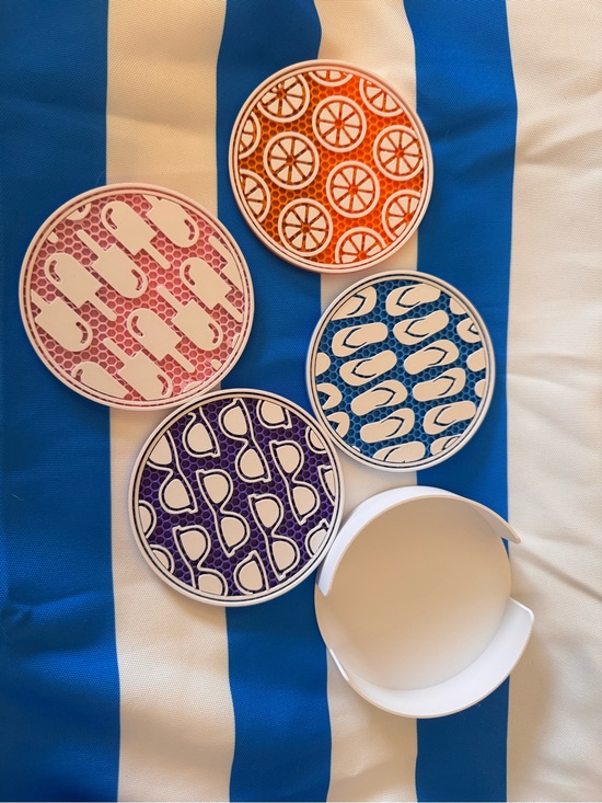 Other - 3D Printed Summer Motif Coaster Set NEW